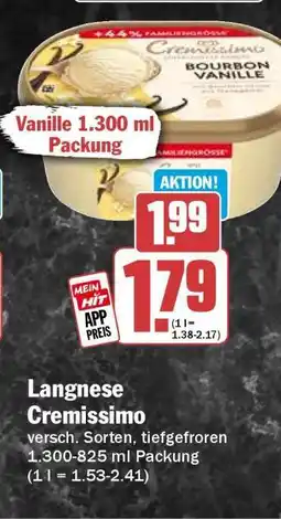 HIT LANGNESE Cremissimo Angebot