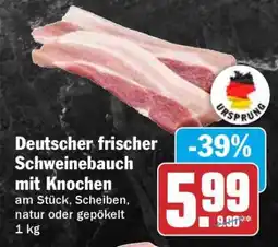 HIT Deutscher frischer Schweinebauch mit Knochen Angebot