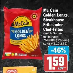 HIT Mc Cain Golden Longs, Steakhouse Frites oder Chef-Frites Angebot