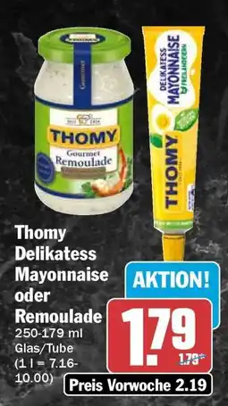 HIT Thomy Delikatess Mayonnaise oder Remoulade Angebot