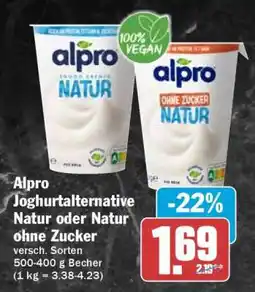 HIT Alpro Joghurtalternative Natur oder Natur ohne Zucker Angebot
