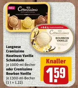 nahkauf Langnese Cremissimo Haselnuss Vanilla Schokolade oder Cremissimo Bourbon Vanille Angebot