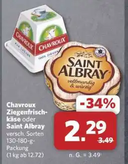 Combi Chavroux Ziegenfrischkäse oder Saint Albray Angebot