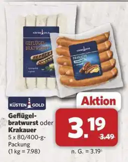 Combi Geflügelbratwurst oder Krakauer Angebot