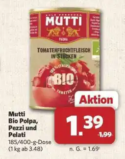 Combi Mutti Bio Polpa Pezzi und Pelati Angebot