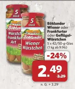 Combi Böklunder Wiener oder Frankfurter oder Geflügel-Würstchen Angebot