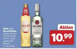 Combi Lillet oder Bacardi Rum Angebot