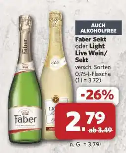 Combi Faber Sekt oder Light Live Wein/Sekt Angebot