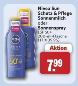 Combi Nivea Sun Schutz & Pflege Sonnenmilch oder Sonnenspray Angebot