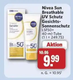 Combi Nivea Sun Breathable UV Schutz Gesichts-Sonnenschutz Angebot
