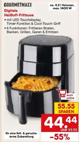 Netto Marken-Discount GOURMETMAXX Digitale Heißluft-Fritteuse Angebot