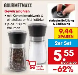 Netto Marken-Discount GOURMETMAXX Gewürzmühlen 2er Set Angebot