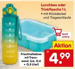 Netto Marken-Discount Lunchbox oder Trinkflasche 1 L Angebot