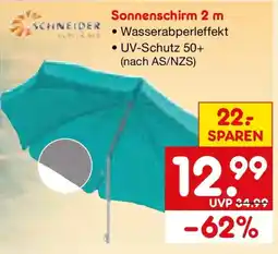 Netto Marken-Discount SCHNEIDER Sonnenschirm 2 m Angebot
