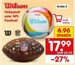 Netto Marken-Discount Wilson Volleyball oder NFL Football Angebot