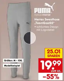Netto Marken-Discount PUMA FOREVERFASTER Herren Sweathose „TeamGoal23" Angebot