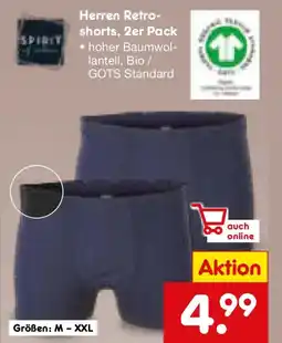 Netto Marken-Discount SPIRIT Herren Retroshorts, 2er Pack Angebot