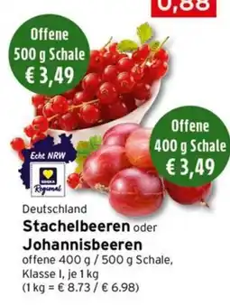 CAP Markt Stachelbeeren oder Johannisbeeren Angebot