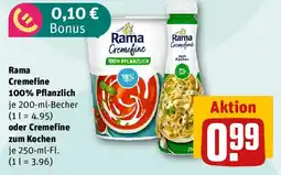 REWE Rama Cremefine 100% Pflanzlich oder Cremefine zum Kochen Angebot