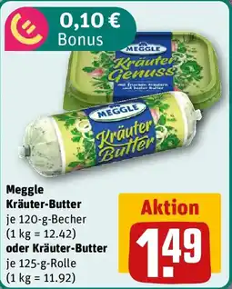 REWE Meggle Kräuter-Butter oder Kräuter-Butter Angebot
