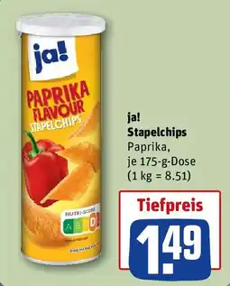 REWE ja! Stapelchips Angebot
