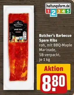 REWE Butcher's barbecue spare ribs Angebot