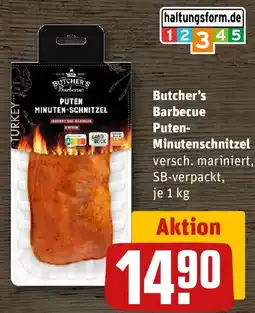 REWE Butcher's Barbecue Puten Minutenschnitzel Angebot