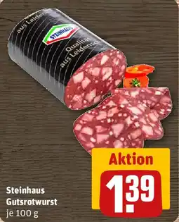 REWE Steinhaus Gutsrotwurst Angebot