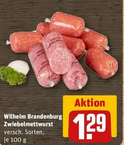 REWE Wilhelm Brandenburg Zwiebelmettwurst Angebot