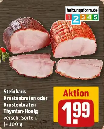 REWE Steinhaus Krustenbraten oder Krustenbraten Thymian-Honig Angebot