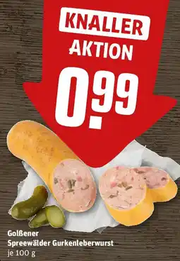 REWE Golẞener Spreewälder Gurkenleberwurst Angebot