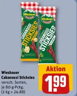 REWE Wiesbauer Cabanossi Sticksies Angebot