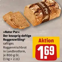 REWE Natur Pur Der knusprig-deftige Roggenzwilling Angebot