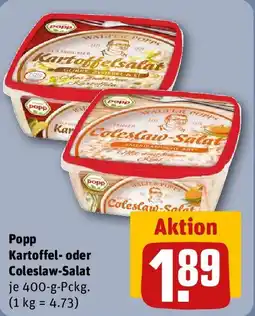 REWE Popp Kartoffel- oder Coleslaw-Salat Angebot