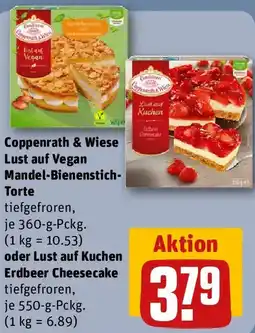 REWE Coppenrath & Wiese Lust auf Vegan Mandel-Bienenstich Torte Angebot