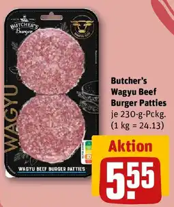 REWE Butcher's Wagyu Beef Burger Patties Angebot