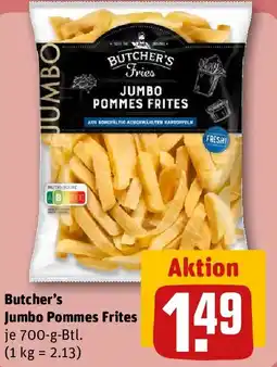 REWE Butcher's Jumbo Pommes Frites Angebot