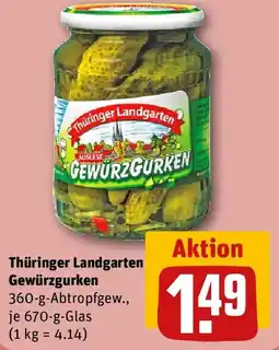 REWE Thüringer Landgarten Gewürzgurken Angebot
