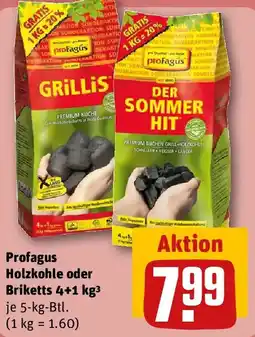 REWE Profagus Holzkohle oder Briketts Angebot
