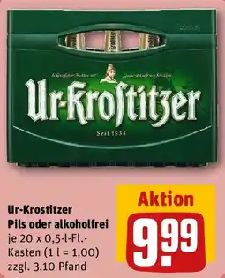 REWE Ur-Krostitzer Pils oder alkoholfrei Angebot