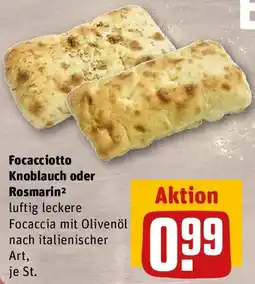 REWE Focacciotto Knoblauch oder Rosmarin Angebot
