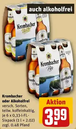 REWE Krombacher oder Alkoholfrei Angebot