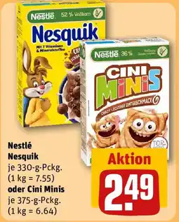 REWE Nestlé Nesquik oder Cini Minis Angebot