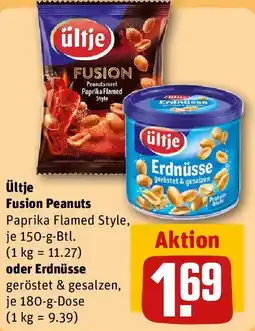 REWE Ültje Fusion Peanuts oder Erdnüsse Angebot