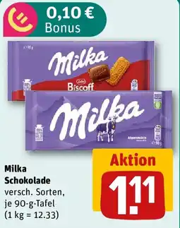 REWE Milka Schokolade Angebot