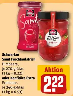 REWE Schwartau Samt Fruchtaufstrich oder Konfitüre Extra Angebot