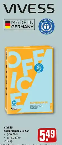 REWE VIVESS Kopierpapier DIN A4 Angebot