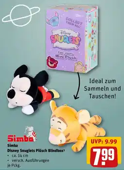 REWE Simba Disney Snuglets Plüsch Blindbox Angebot