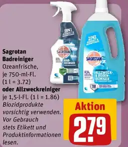 REWE Sagrotan Badreiniger oder Allzweckreiniger Angebot