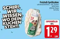 Edeka Freistoß-Sprühsahne Angebot
